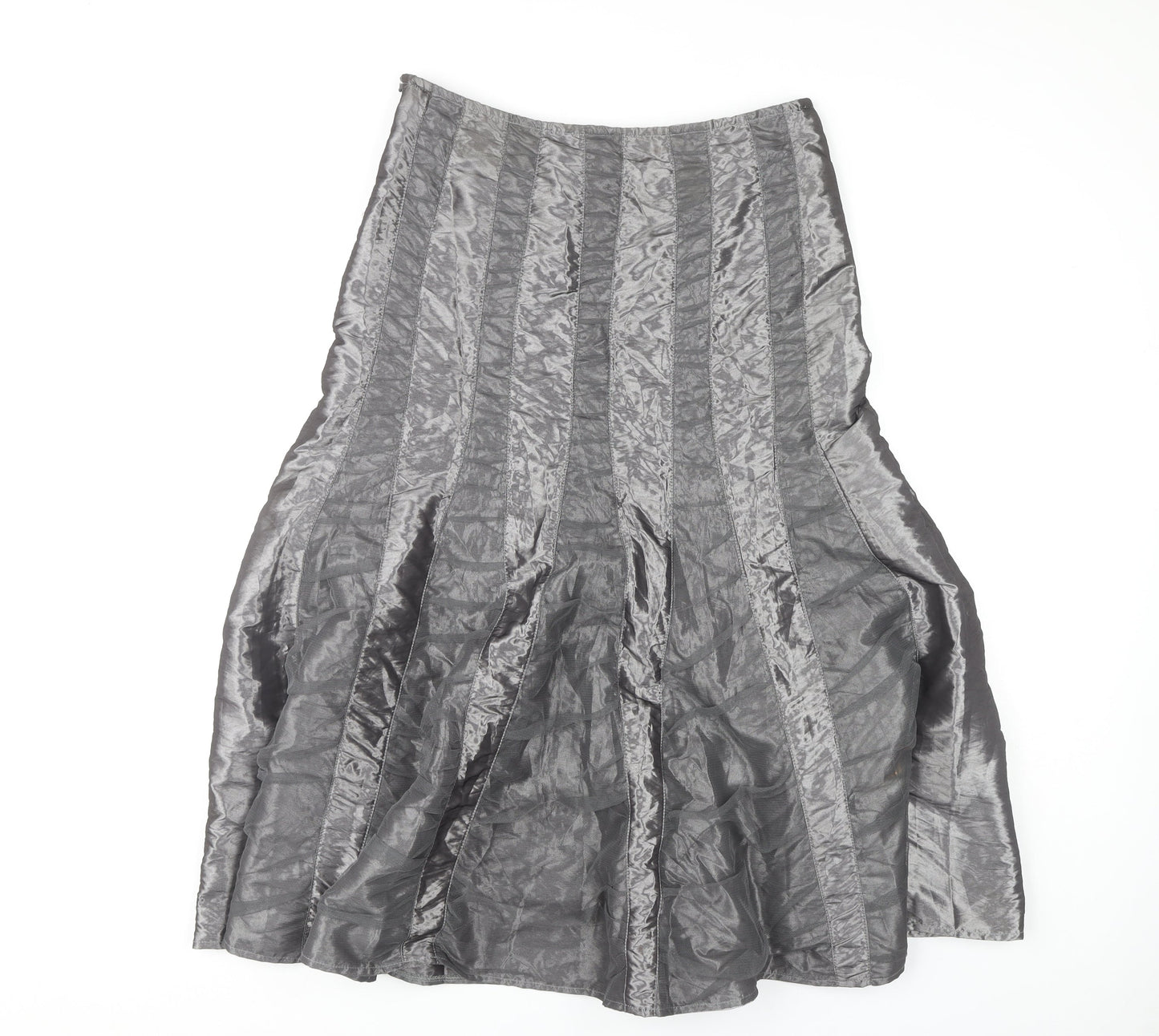 Marks and Spencer Women Grey Flare Skirt Size 12