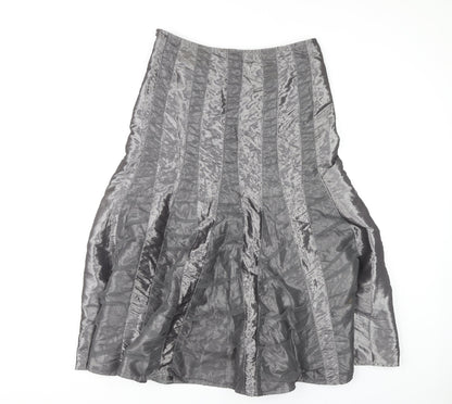 Marks and Spencer Women Grey Flare Skirt Size 12