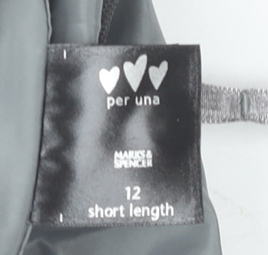 Marks and Spencer Women Grey Flare Skirt Size 12