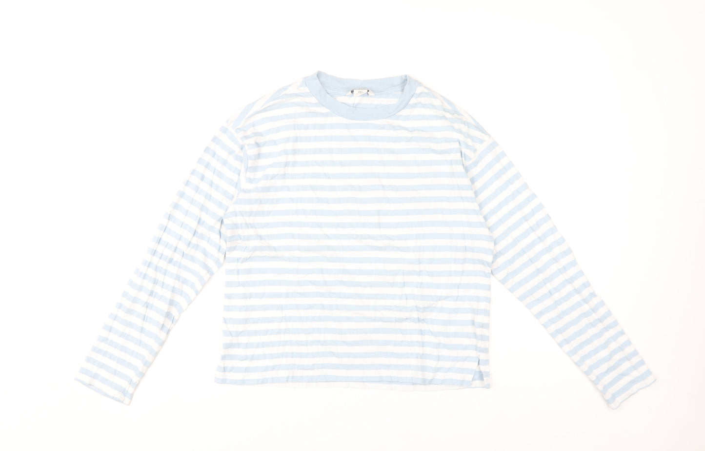 Womens UK Size 2XS Monki Blue Basic T-Shirt