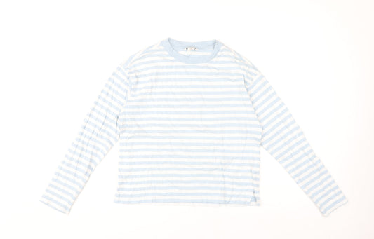 Womens UK Size 2XS Monki Blue Basic T-Shirt