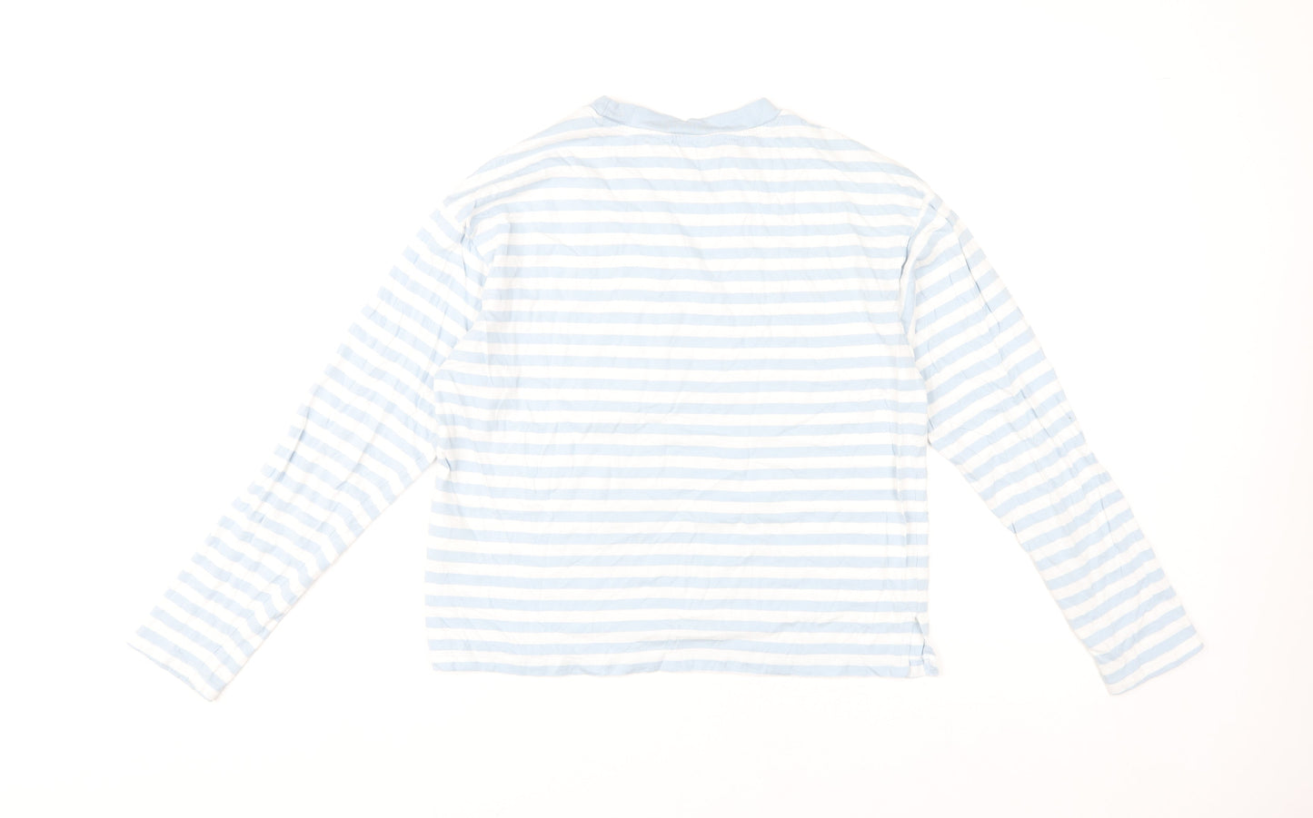 Womens UK Size 2XS Monki Blue Basic T-Shirt