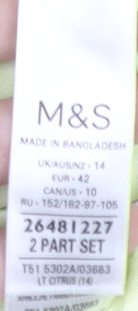Marks and Spencer Women’s Yellow Tank Top Size 14