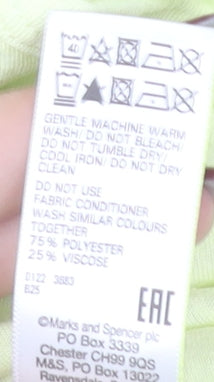 Marks and Spencer Women’s Yellow Tank Top Size 14