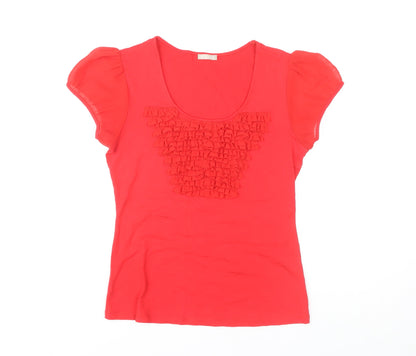 Womens UK Size XS Planet Red  T-Shirt
