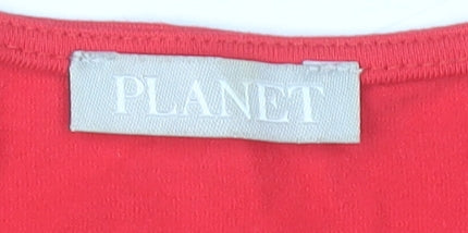 Womens UK Size XS Planet Red  T-Shirt