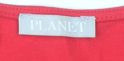 Womens UK Size XS Planet Red  T-Shirt