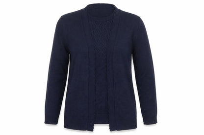 Womens UK Size M Pure & Natural Blue Cardigan Jumper