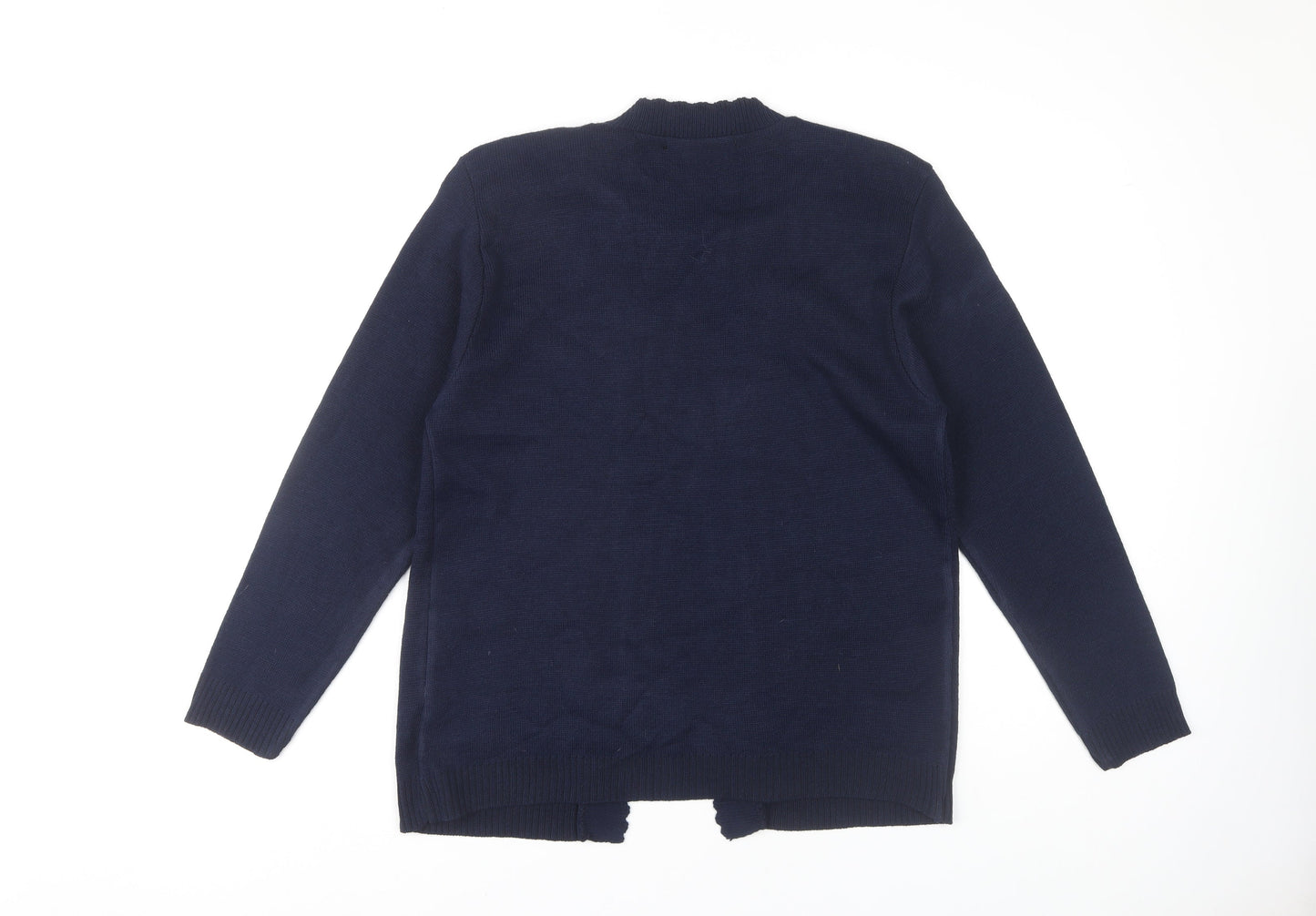 Womens UK Size M Pure & Natural Blue Cardigan Jumper
