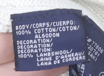 Tommy Hilfiger Men's White M Pullover V-Neck Jumper