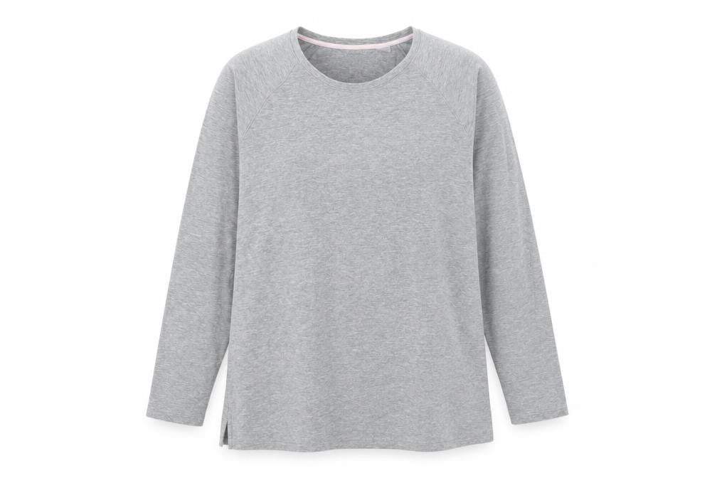 Womens UK Size XL Lands' End Grey Basic T-Shirt