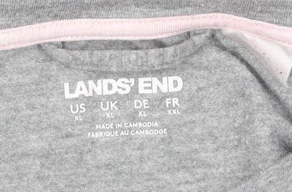 Lands' End Women's Grey XL Long Sleeve T-Shirt
