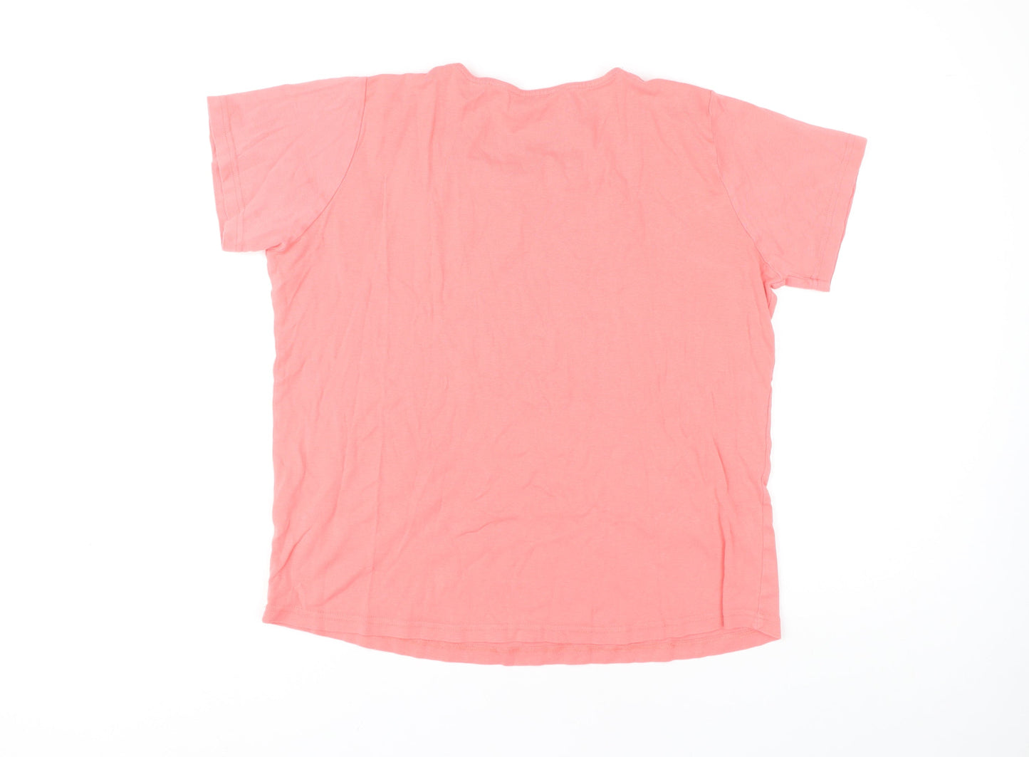 Isle Women's Pink T-Shirt Size L Round Neck Casual