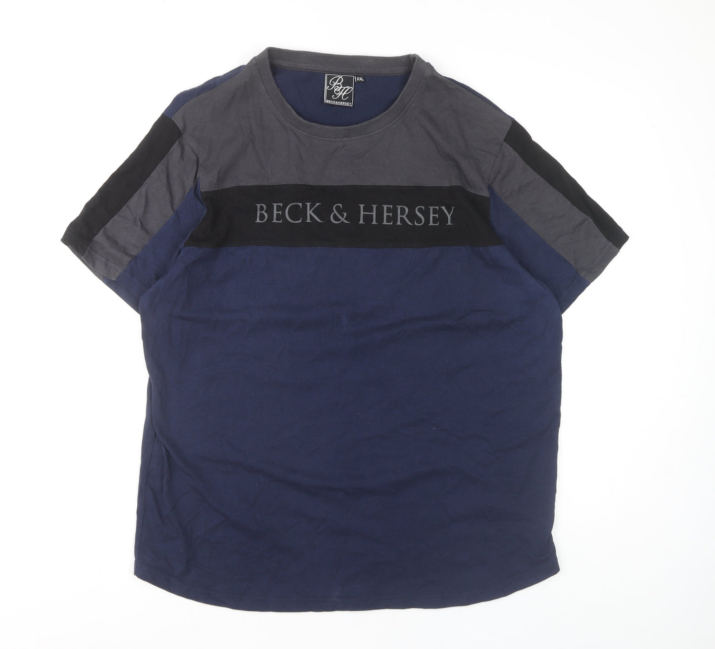 Mens UK Size 2XL Beck & Hersey Blue  T-Shirt