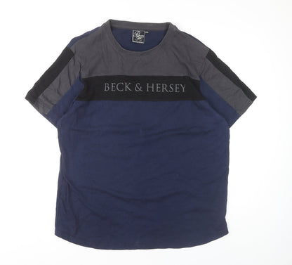 Mens UK Size 2XL Beck & Hersey Blue  T-Shirt