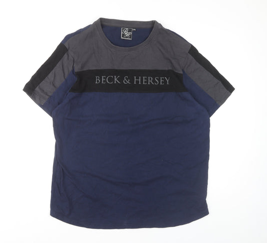 Mens UK Size 2XL Beck & Hersey Blue  T-Shirt