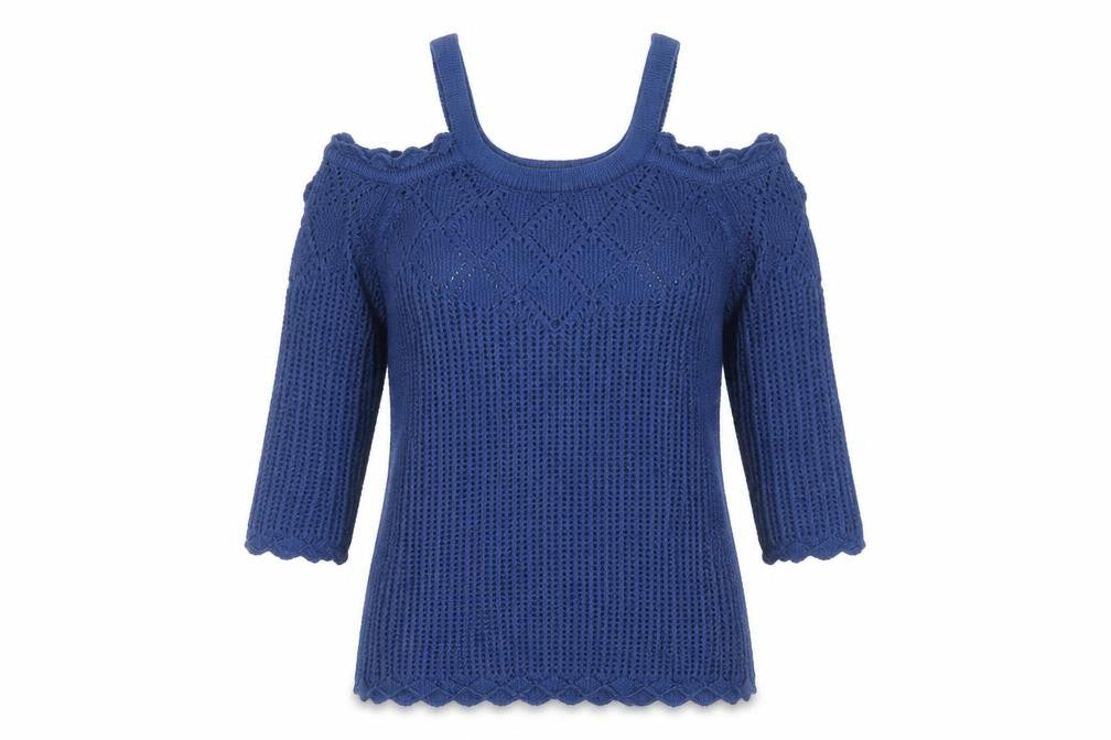 Womens UK Size 10 B. YOU Blue Pullover Jumper