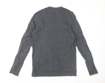 Mens UK Size M River Island Grey Pullover Sweatshirt