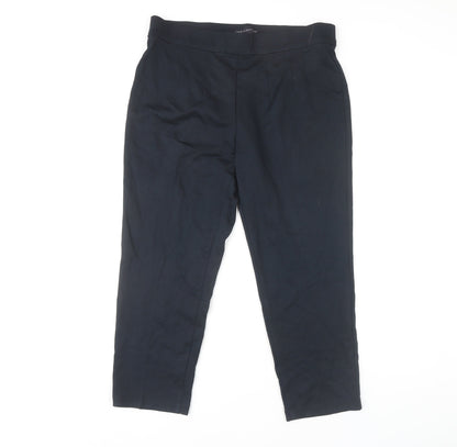 Marks and Spencer Women's Black Straight Trousers Size 14