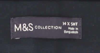 Marks and Spencer Women's Black Straight Trousers Size 14