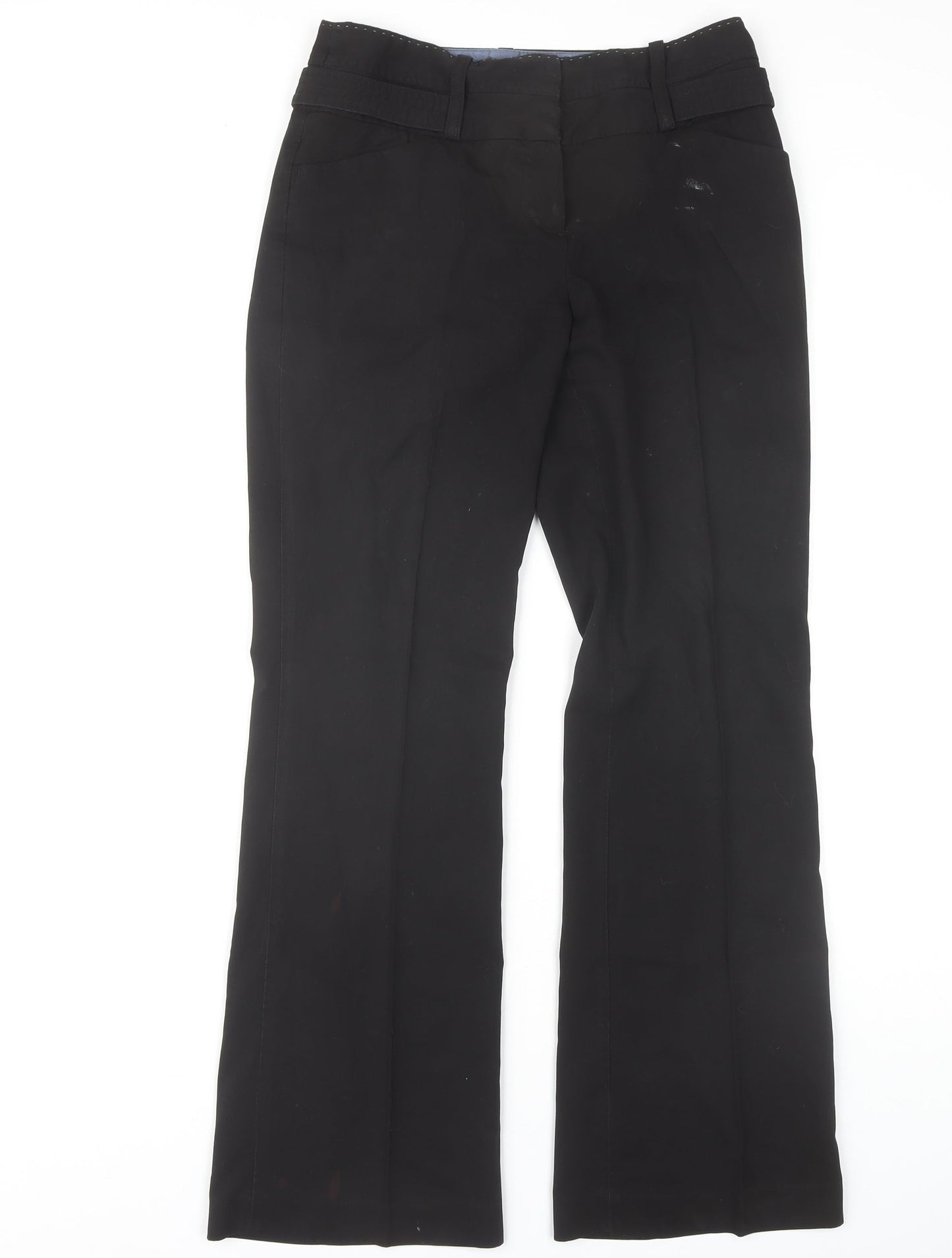 Womens UK Size 8 NEXT Regular Fit Dress Pants Black Trousers