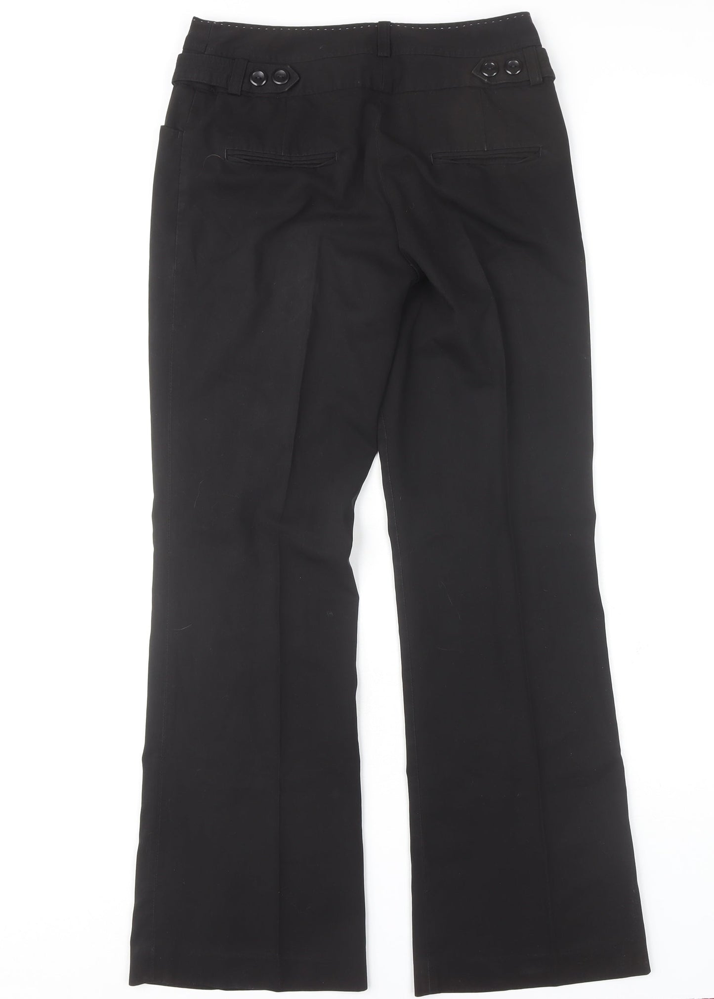 Womens UK Size 8 NEXT Regular Fit Dress Pants Black Trousers