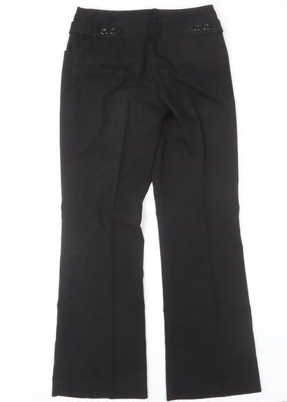 Womens UK Size 8 NEXT Regular Fit Dress Pants Black Trousers