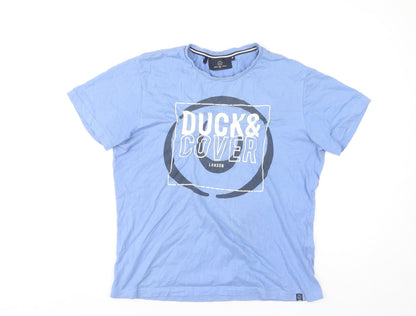 Mens UK Size M Duck and Cover Blue  T-Shirt