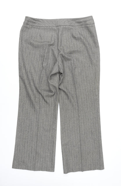 Womens UK Size 14 Marks and Spencer Regular Fit  Grey Trousers