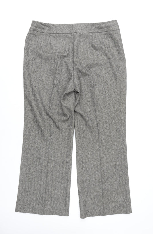 Womens UK Size 14 Marks and Spencer Regular Fit  Grey Trousers