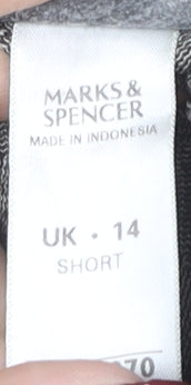 Womens UK Size 14 Marks and Spencer Regular Fit  Grey Trousers