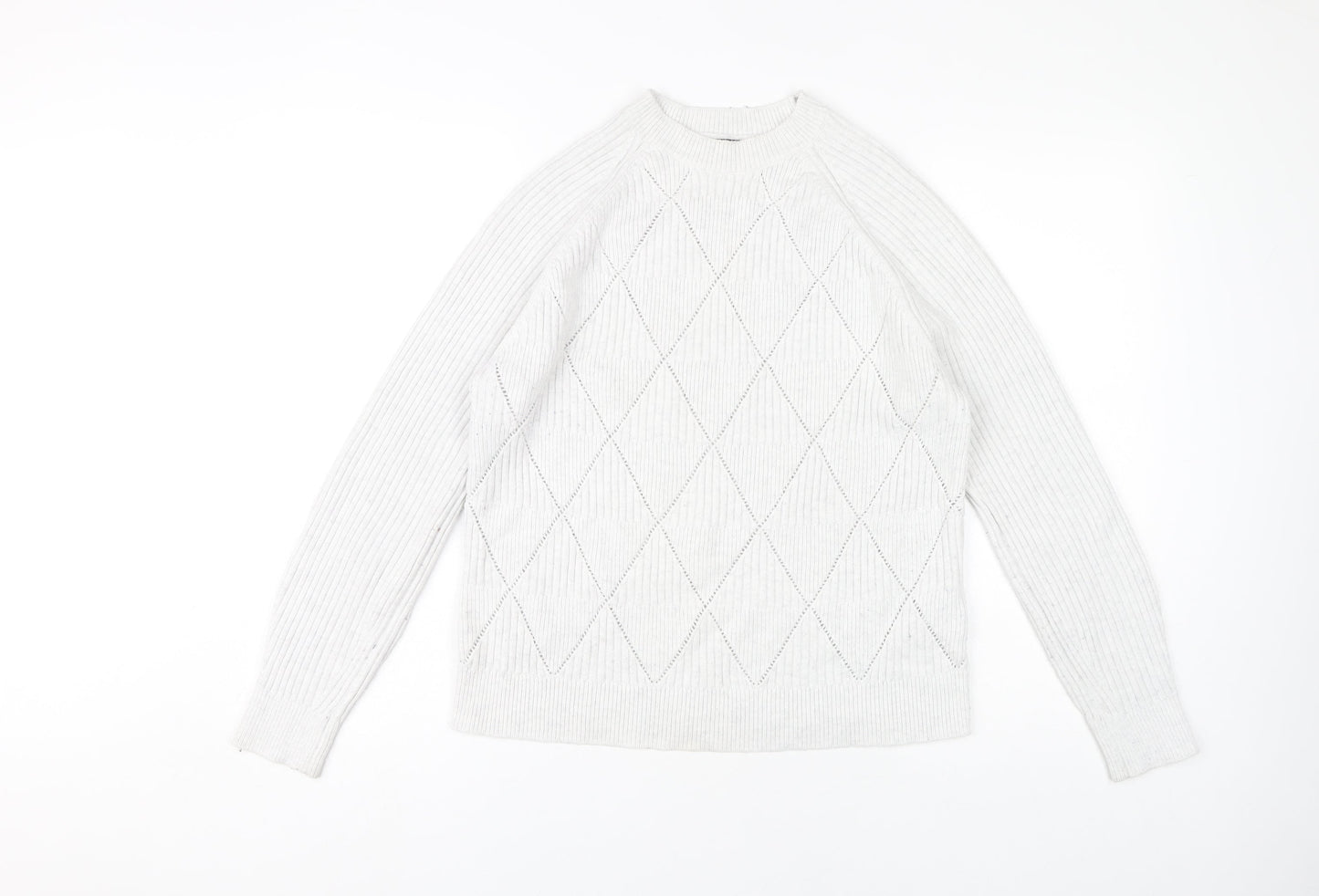 Womens UK Size M Marks and Spencer Ivory Pullover Jumper