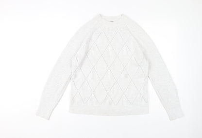 Womens UK Size M Marks and Spencer Ivory Pullover Jumper