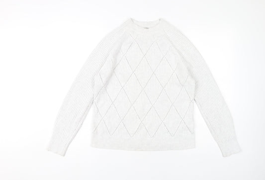 Womens UK Size M Marks and Spencer Ivory Pullover Jumper