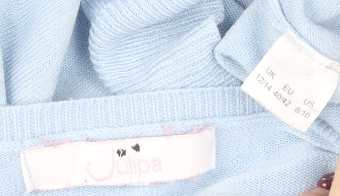 Womens UK Size 12/14 Julipa Blue Pullover Jumper