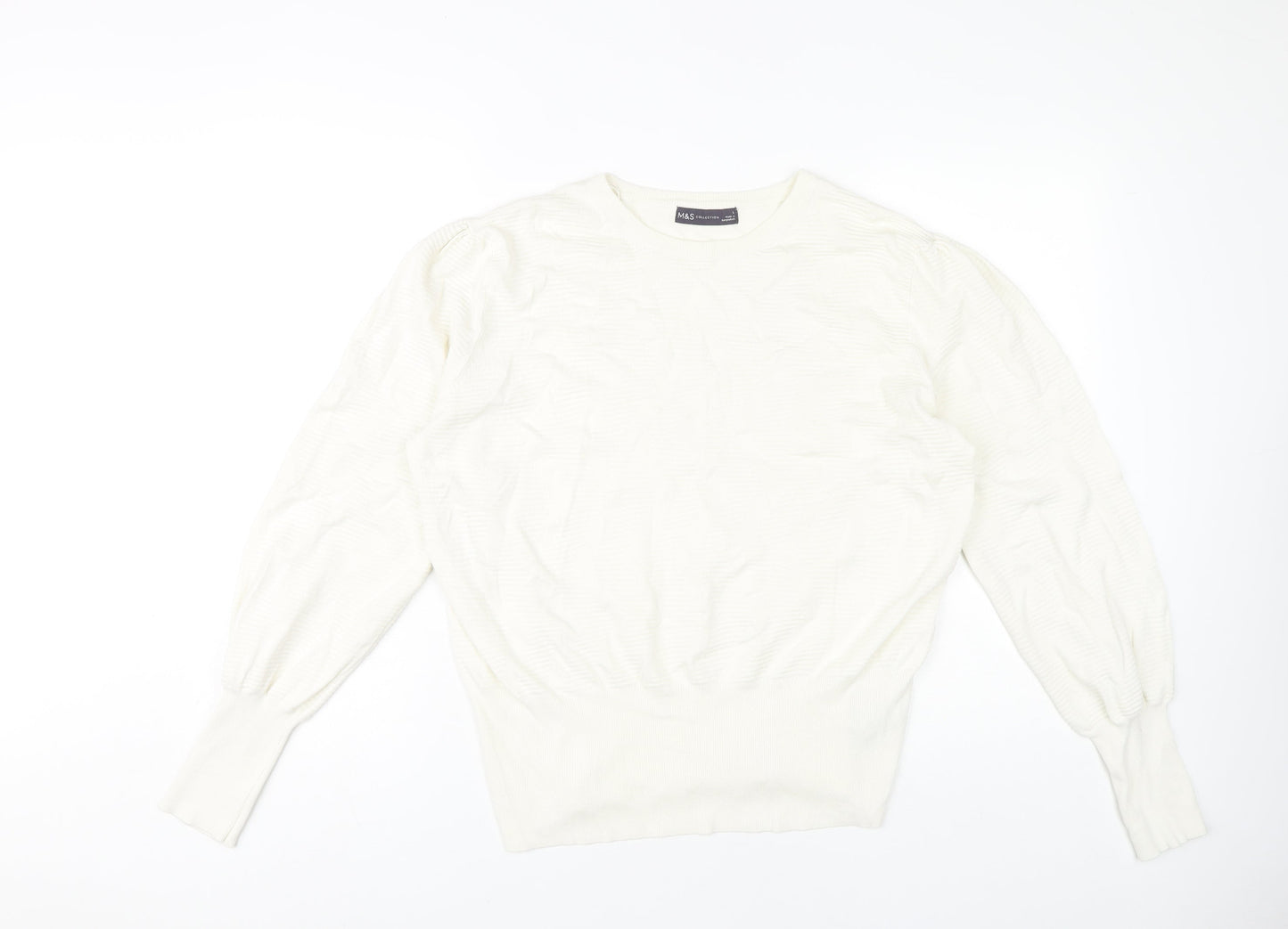 Womens UK Size L Marks and Spencer Ivory Pullover Jumper