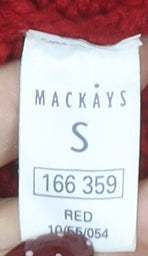 Womens UK Size S Mackays Red Pullover Jumper