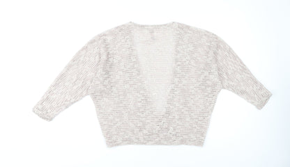 Womens UK Size 12 St Michael Beige Wrap Jumper