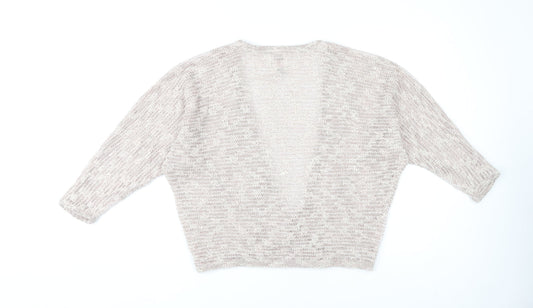 Womens UK Size 12 St Michael Beige Wrap Jumper