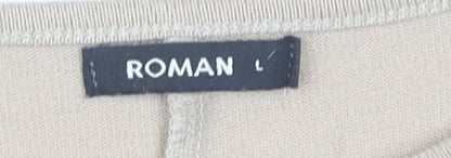 Womens UK Size L Roman Beige Tunic Blouse