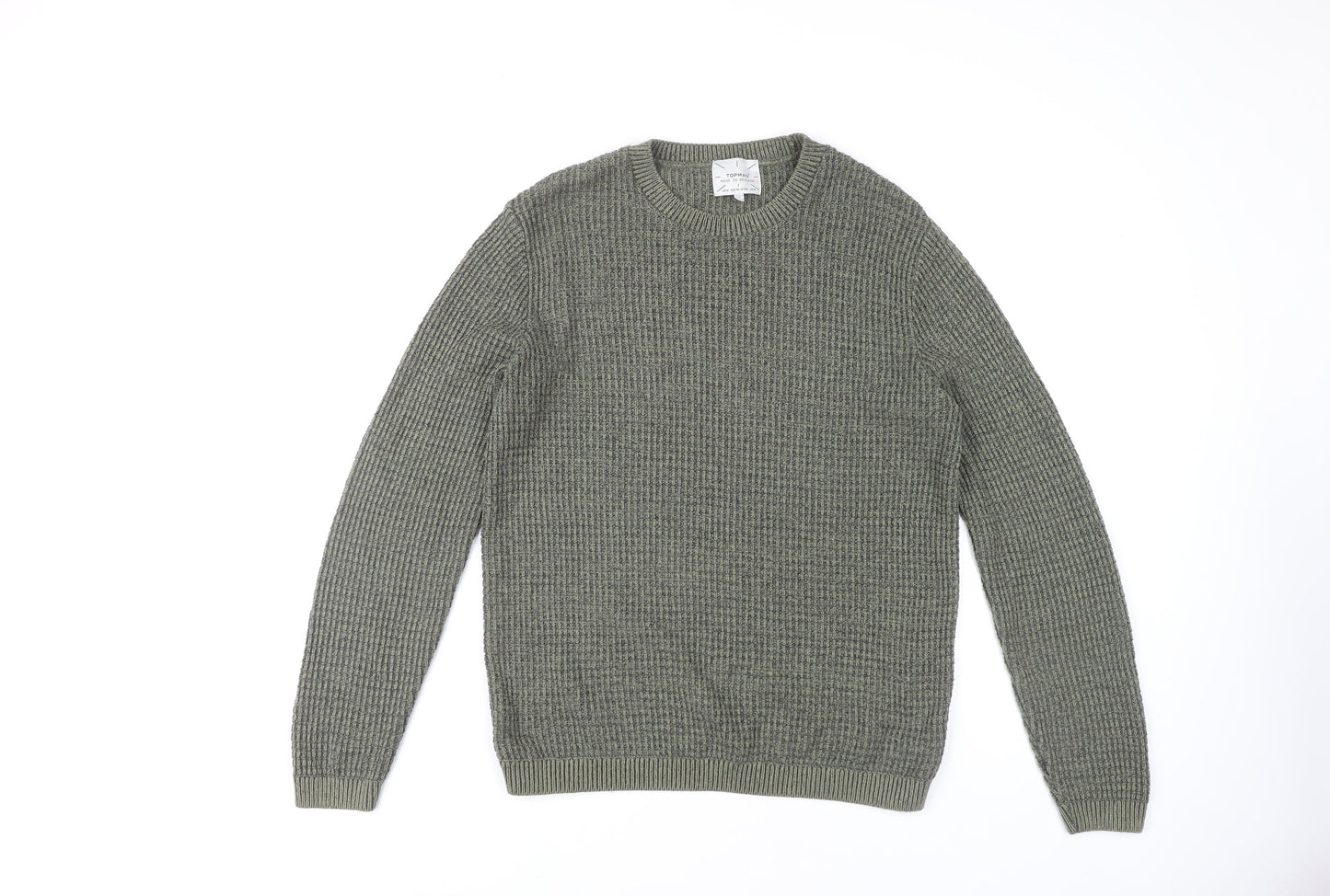 Topman Men's Green Medium Knit Pullover Jumper