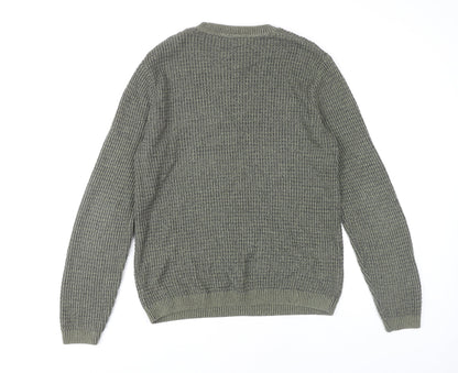Topman Men's Green Medium Knit Pullover Jumper