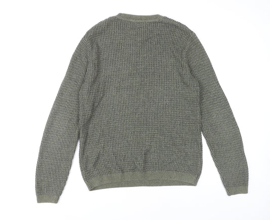 Topman Men's Green Medium Knit Pullover Jumper