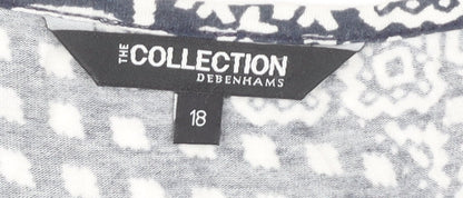Debenhams Geometric Print Casual Dress Size 18