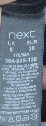 Next Women Black Cotton Dress Size 8