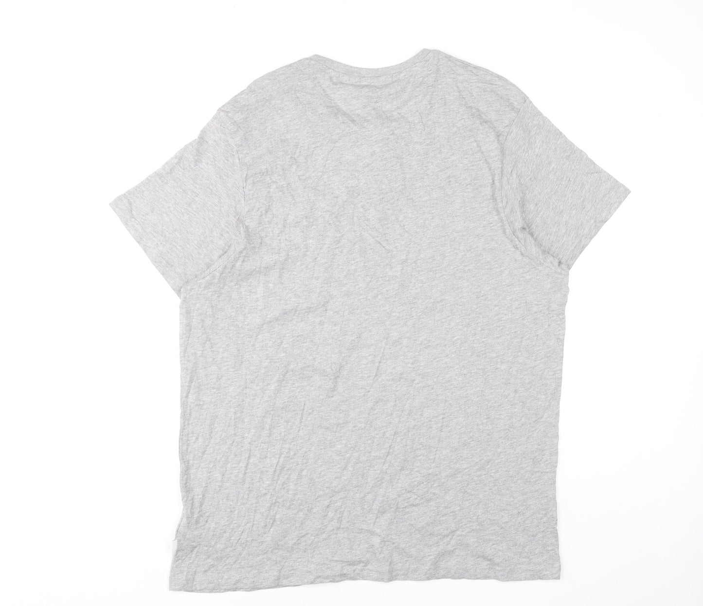 Lee Cooper Men's Grey Henley T-Shirt, 2XL, Cotton Blend