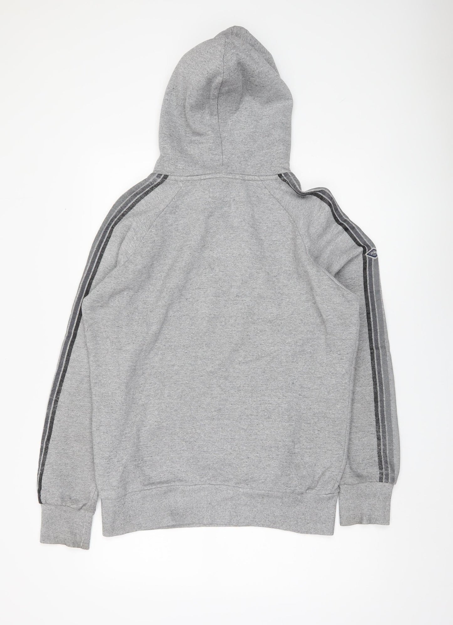 Superdry Men’s Grey Hoodie, L, Pullover Logo Design