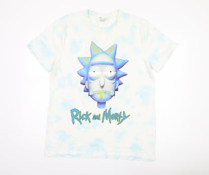 Rick and Morty Men's XL Multicoloured T-Shirt, Cartoon Style