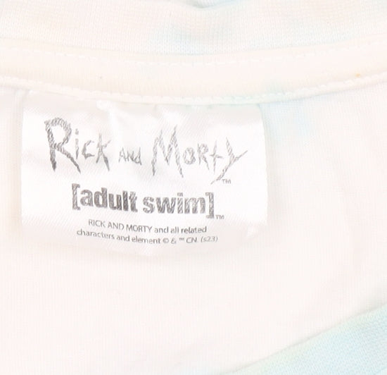 Rick and Morty Men's XL Multicoloured T-Shirt, Cartoon Style