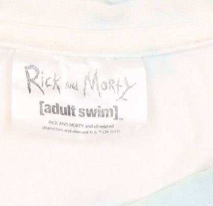 Rick and Morty Men's XL Multicoloured T-Shirt, Cartoon Style